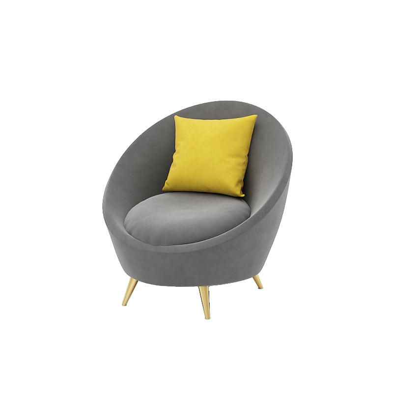 Velvet eigentijdse gebogen bank Standaard armloze bank voor woonkamer