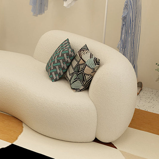 Woll -Einbau -Armsofa gebogene Sofa 29,53 "hoch für Wohnzimmer