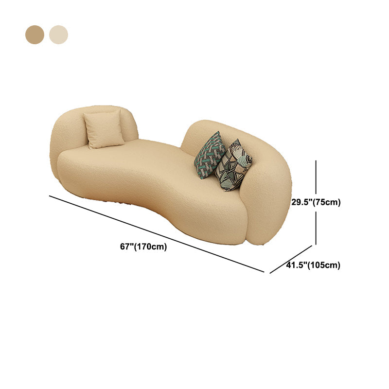 Sofá de sofá con brazo empotrado de lana 29.53 "Alto para sala de estar