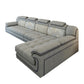 Grey Traditional Sectional Washable Pillow Top Arm Sectional for Living Room