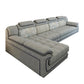 Grey Traditional Sectional Washable Pillow Top Arm Sectional for Living Room