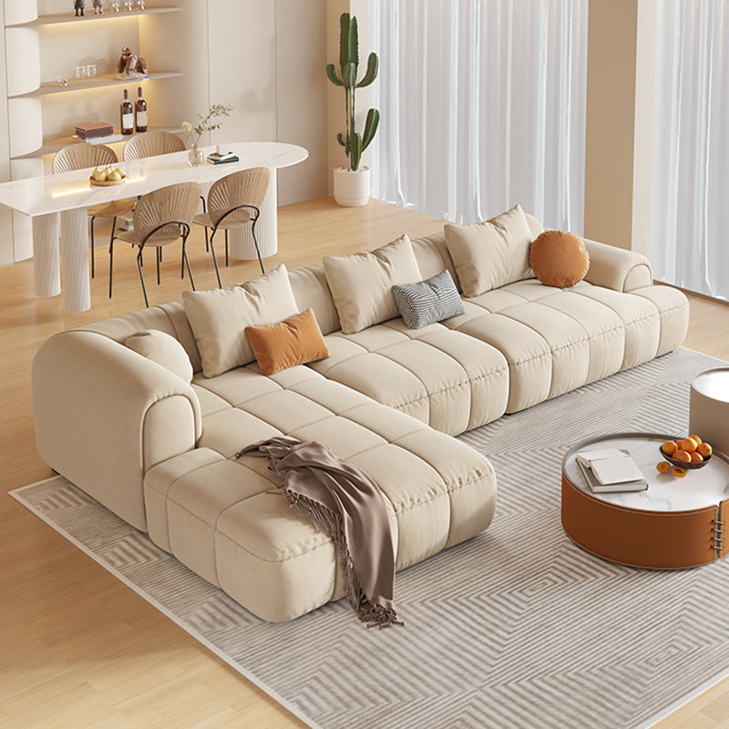 25.59" Tall Contemporary Sectional Recessed Arm Sectional for Living Room