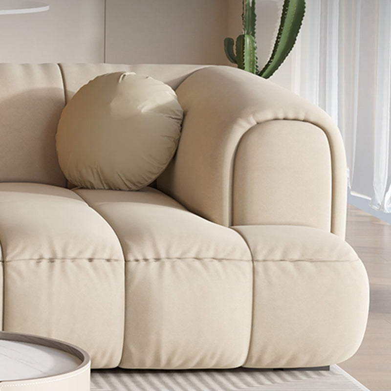 25.59" Tall Contemporary Sectional Recessed Arm Sectional for Living Room