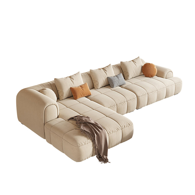 25.59" Tall Contemporary Sectional Recessed Arm Sectional for Living Room