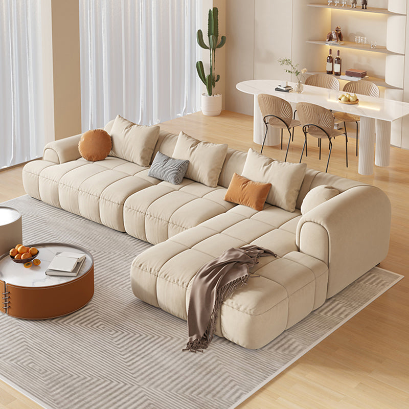 25.59" Tall Contemporary Sectional Recessed Arm Sectional for Living Room