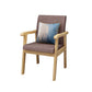 Nordic Style Wood Armrest Cushion Back Solid Wood Frame Arm Chair
