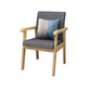 Nordic Style Wood Armrest Cushion Back Solid Wood Frame Arm Chair