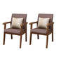 Nordic Style Wood Armrest Cushion Back Solid Wood Frame Arm Chair