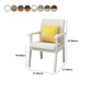 Nordic Style Wood Armrest Cushion Back Solid Wood Frame Arm Chair