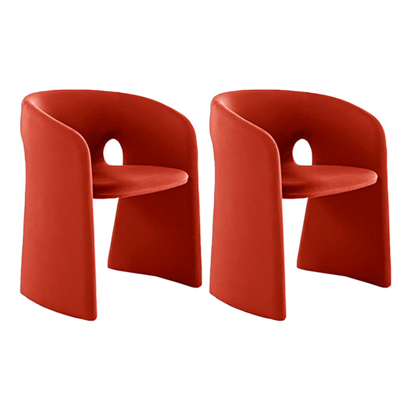 22.44" Wide Scandinavian Style Single Sofa Chair Fabric Sloped Arms Chair Red Brown 2 Piece Set Clearhalo 'Accent Chairs' 'accent_chairs' 'Chairs & Seating' 'furn' 'furn_accent_chairs' 'Furniture' 'Living Room Furniture' 5702296