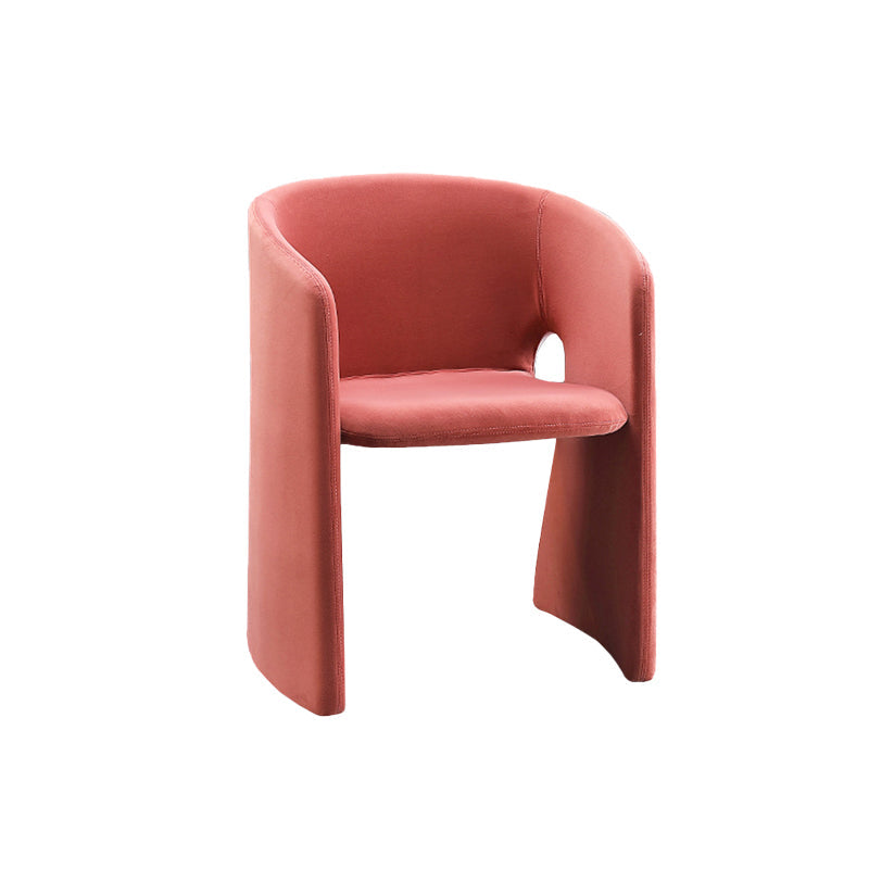 22.44" Wide Scandinavian Style Single Sofa Chair Fabric Sloped Arms Chair Nude Pink 1 Piece Clearhalo 'Accent Chairs' 'accent_chairs' 'Chairs & Seating' 'furn' 'furn_accent_chairs' 'Furniture' 'Living Room Furniture' 5702308