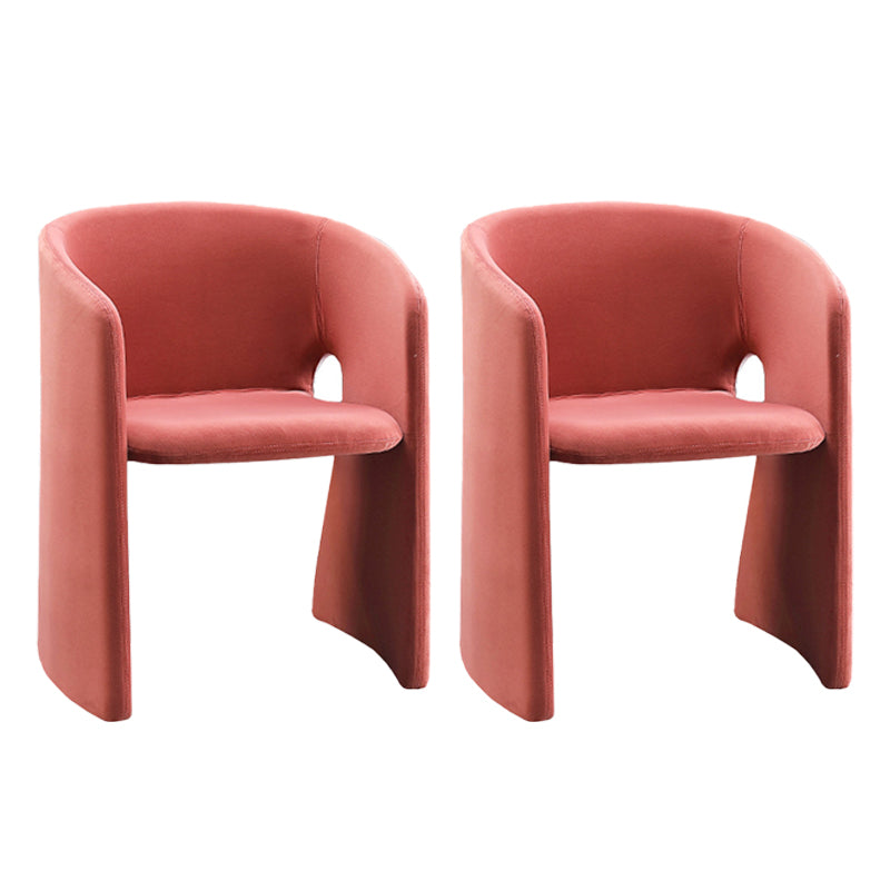 22.44" Wide Scandinavian Style Single Sofa Chair Fabric Sloped Arms Chair Nude Pink 2 Piece Set Clearhalo 'Accent Chairs' 'accent_chairs' 'Chairs & Seating' 'furn' 'furn_accent_chairs' 'Furniture' 'Living Room Furniture' 5702309