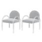 Scandinavian Armless Side Chair Basic Four Leg Side Chair for Bedroom