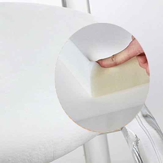 Scandinavian Armless Side Chair Basic Four Leg Side Chair for Bedroom