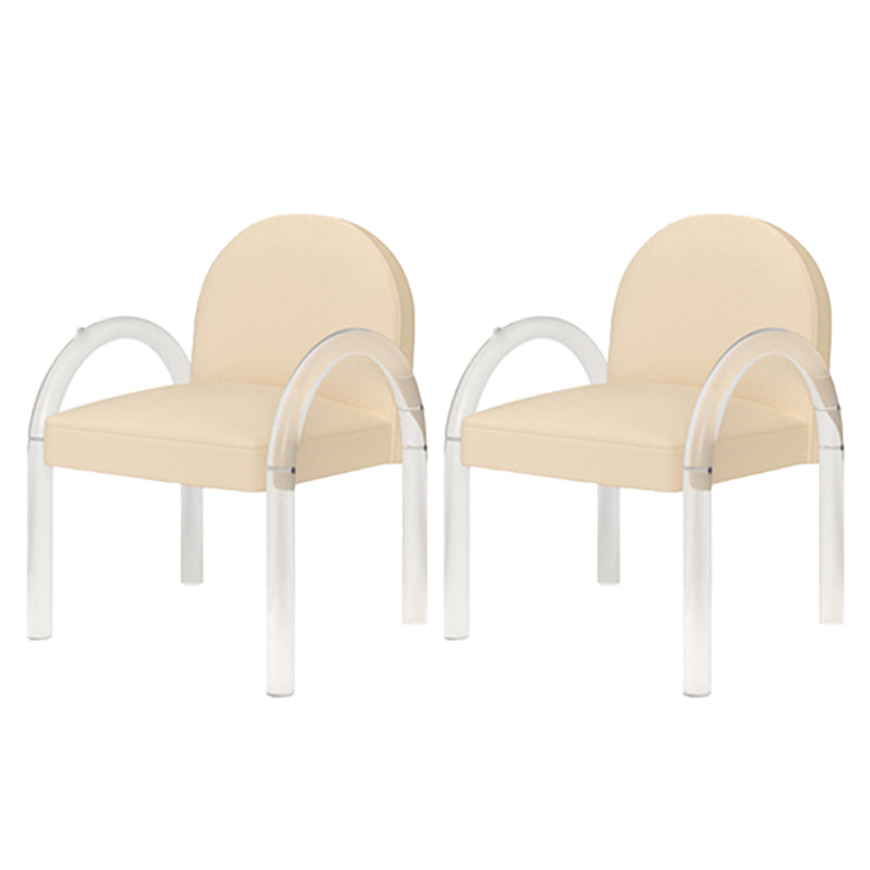 Scandinavian Armless Side Chair Basic Four Leg Side Chair for Bedroom