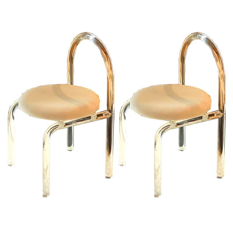 Scandinavian Armless Side Chair Basic Four Leg Side Chair for Bedroom