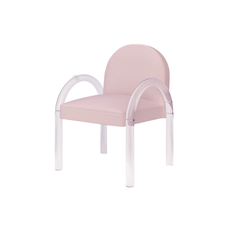 Scandinavian Armless Side Chair Basic Four Leg Side Chair for Bedroom