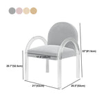 Scandinavian Armless Side Chair Basic Four Leg Side Chair for Bedroom