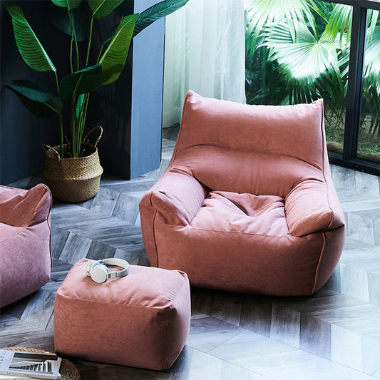 Contemporary 25.6" Height Flared Arm Sewn Pillow Back ArmChair