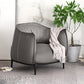 Contemporary 33.46"Wide Faux Leather Fixed Back Sponge Arm Chair
