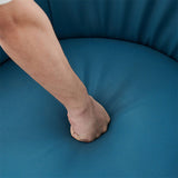 Contemporary 33.46"Wide Faux Leather Fixed Back Sponge Arm Chair