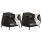 Contemporary 33.46"Wide Faux Leather Fixed Back Sponge Arm Chair