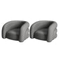 Scandinavian 34.64"Wide Solid Color Sloped Arms Sponge Armchair