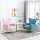 Scandinavian 30"Wide Sewn Pillow Back Square Arm Wingback Chair Clearhalo 'Accent Chairs' 'accent_chairs' 'Chairs & Seating' 'furn' 'furn_accent_chairs' 'Furniture' 'Living Room Furniture' 5702461