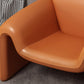 Modern Style Leather Handrail Sledge Base Fixed Back ARM Chair