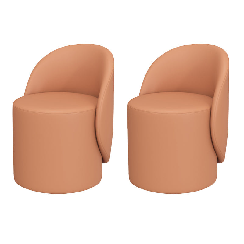 Contemporary 15.7"Wide Accent Chair Fixed Back Armless Sponge Side Chair Orange 2 Piece Set Clearhalo 'Accent Chairs' 'accent_chairs' 'Chairs & Seating' 'furn' 'furn_accent_chairs' 'Furniture' 'Living Room Furniture' 5702507