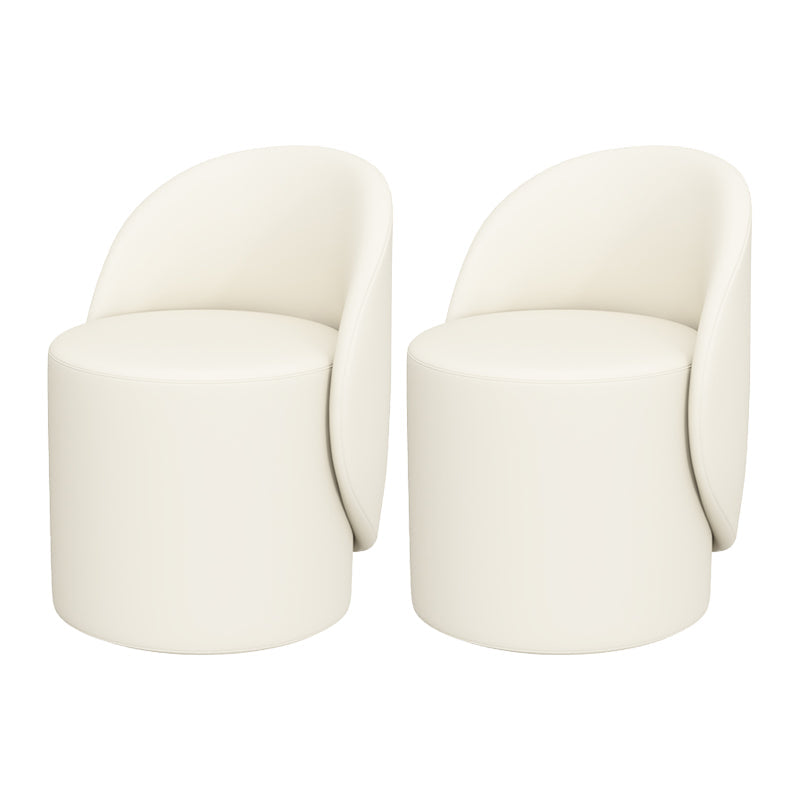 Contemporary 15.7"Wide Accent Chair Fixed Back Armless Sponge Side Chair Beige 2 Piece Set Clearhalo 'Accent Chairs' 'accent_chairs' 'Chairs & Seating' 'furn' 'furn_accent_chairs' 'Furniture' 'Living Room Furniture' 5702520