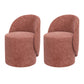 Contemporary 15.7"Wide Accent Chair Fixed Back Armless Sponge Side Chair Brick Red 2 Piece Set Clearhalo 'Accent Chairs' 'accent_chairs' 'Chairs & Seating' 'furn' 'furn_accent_chairs' 'Furniture' 'Living Room Furniture' 5702523