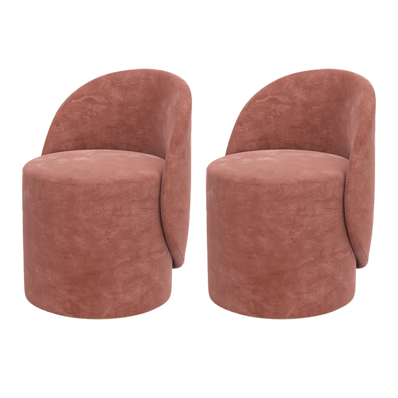 Contemporary 15.7"Wide Accent Chair Fixed Back Armless Sponge Side Chair Brick Red 2 Piece Set Clearhalo 'Accent Chairs' 'accent_chairs' 'Chairs & Seating' 'furn' 'furn_accent_chairs' 'Furniture' 'Living Room Furniture' 5702523