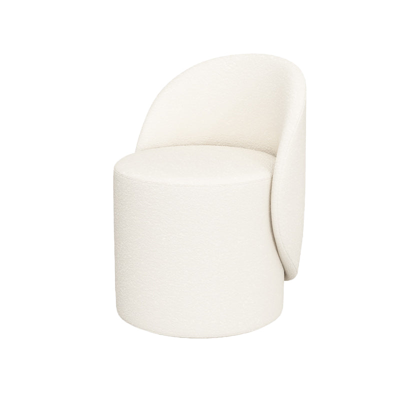 Contemporary 15.7"Wide Accent Chair Fixed Back Armless Sponge Side Chair Off-White 1 Piece Clearhalo 'Accent Chairs' 'accent_chairs' 'Chairs & Seating' 'furn' 'furn_accent_chairs' 'Furniture' 'Living Room Furniture' 5702524