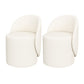 Contemporary 15.7"Wide Accent Chair Fixed Back Armless Sponge Side Chair Off-White 2 Piece Set Clearhalo 'Accent Chairs' 'accent_chairs' 'Chairs & Seating' 'furn' 'furn_accent_chairs' 'Furniture' 'Living Room Furniture' 5702525