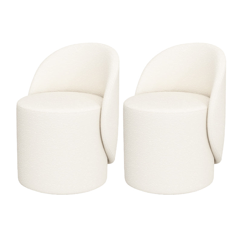 Contemporary 15.7"Wide Accent Chair Fixed Back Armless Sponge Side Chair Off-White 2 Piece Set Clearhalo 'Accent Chairs' 'accent_chairs' 'Chairs & Seating' 'furn' 'furn_accent_chairs' 'Furniture' 'Living Room Furniture' 5702525