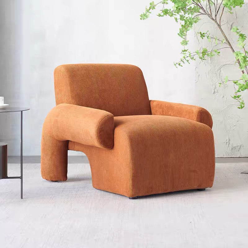 Tessuto in stile nordico bracciolo fisso backrest sedia a braccio astratto