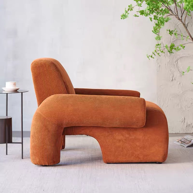 Tessuto in stile nordico bracciolo fisso backrest sedia a braccio astratto