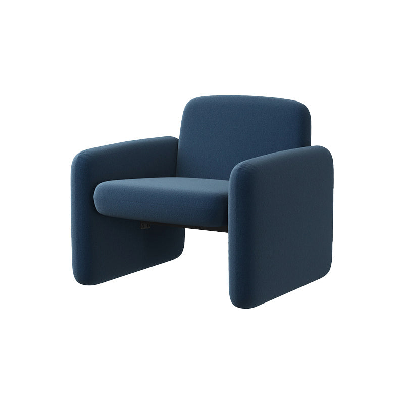 Nordic Style Cloth Handrails Fixed Backrest Square Armrest Sledge Base Arm Chair Blue 1 Piece Clearhalo 'Accent Chairs' 'accent_chairs' 'Chairs & Seating' 'furn' 'furn_accent_chairs' 'Furniture' 'Living Room Furniture' 5702581