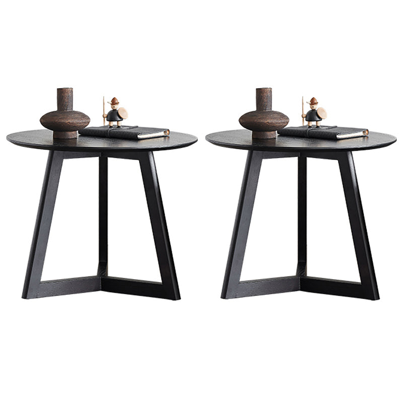 Tableau latérale rond en bois massif en bois massif scandinave 19,6 pouces