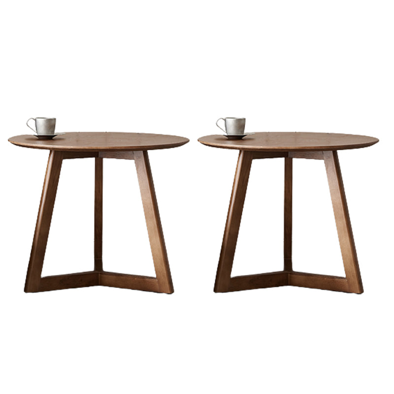 Tableau latérale rond en bois massif en bois massif scandinave 19,6 pouces