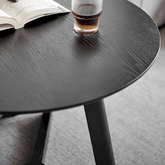 Tavolino in legno massiccio in legno massiccio scandinavo Tavolo da 19,6 pollici a 3 gambe