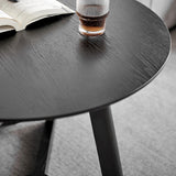 Tableau latérale rond en bois massif en bois massif scandinave 19,6 pouces