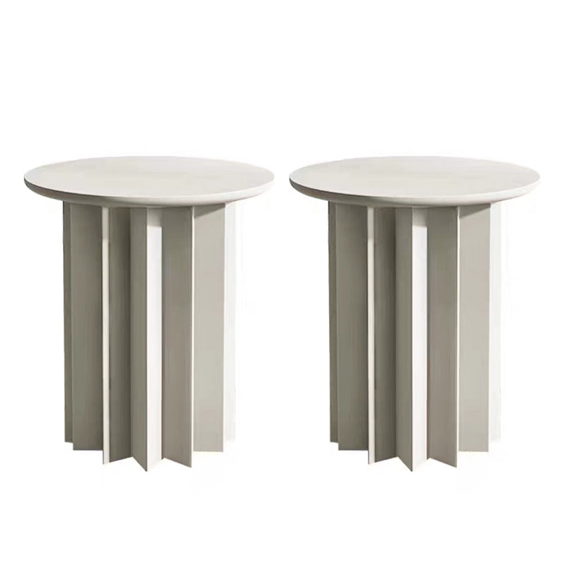 Tableau latérale en bois massif rond scandinave rond