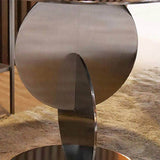 Mesa de metal circular de diseño de pedestal de estilo moderno medieval