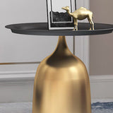 Round Pedestal Base Design Metal Table Medieval Modern Style Side Table Clearhalo 'Coffee & Accent Tables' 'End & Side Tables' 'end_side_tables' 'furn' 'furn_end_side_tables' 'Furniture' 'Living Room Furniture' 5702788