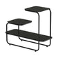 Square Sleigh Base Design Metal Table Medieval Modern Style with Storage Rack Side Table Black 1 2 Clearhalo 'Coffee & Accent Tables' 'End & Side Tables' 'end_side_tables' 'furn' 'furn_end_side_tables' 'Furniture' 'Living Room Furniture' 5703020