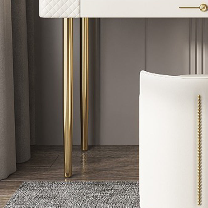 Schiefer -Top -Make -up -Waschtisch mit Schublade, Glamholz -Schminktisch