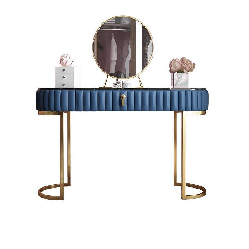 Glam Slate Top Make -up Waschtisch Set Blau 1 Schubladen Eitelkeitsveredelungstisch