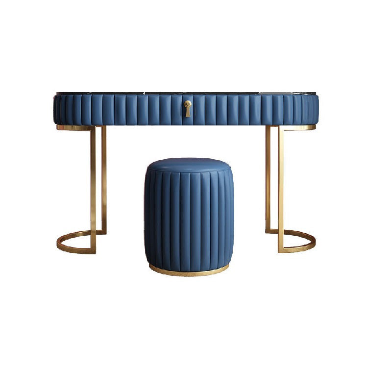 Glam Slate Top Make -up Waschtisch Set Blau 1 Schubladen Eitelkeitsveredelungstisch